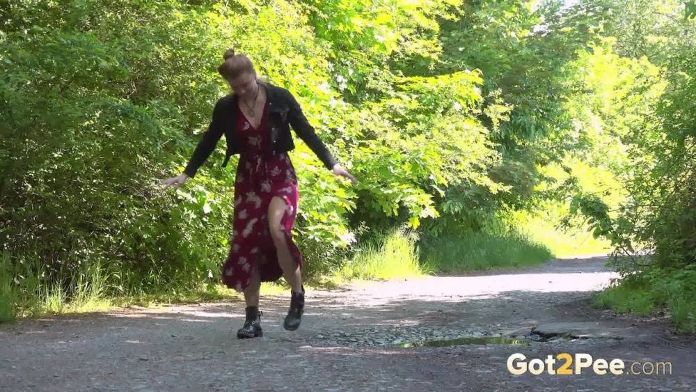 Chrissy Fox rushes to piss in the countryside - #1