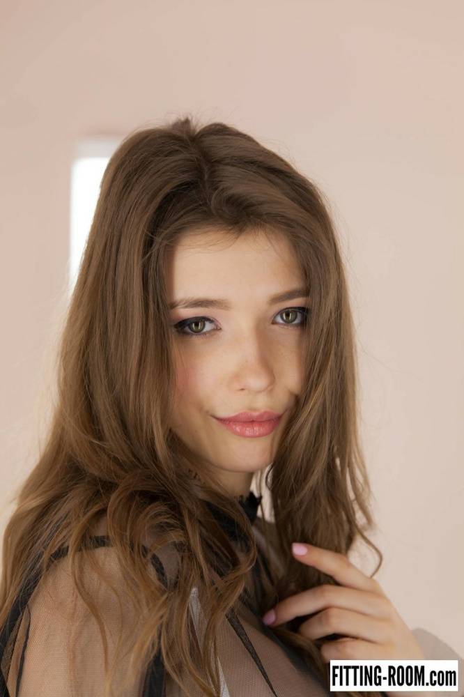 Beautiful teen Mila Azul finger fucks her hairless pussy on a chair - #9