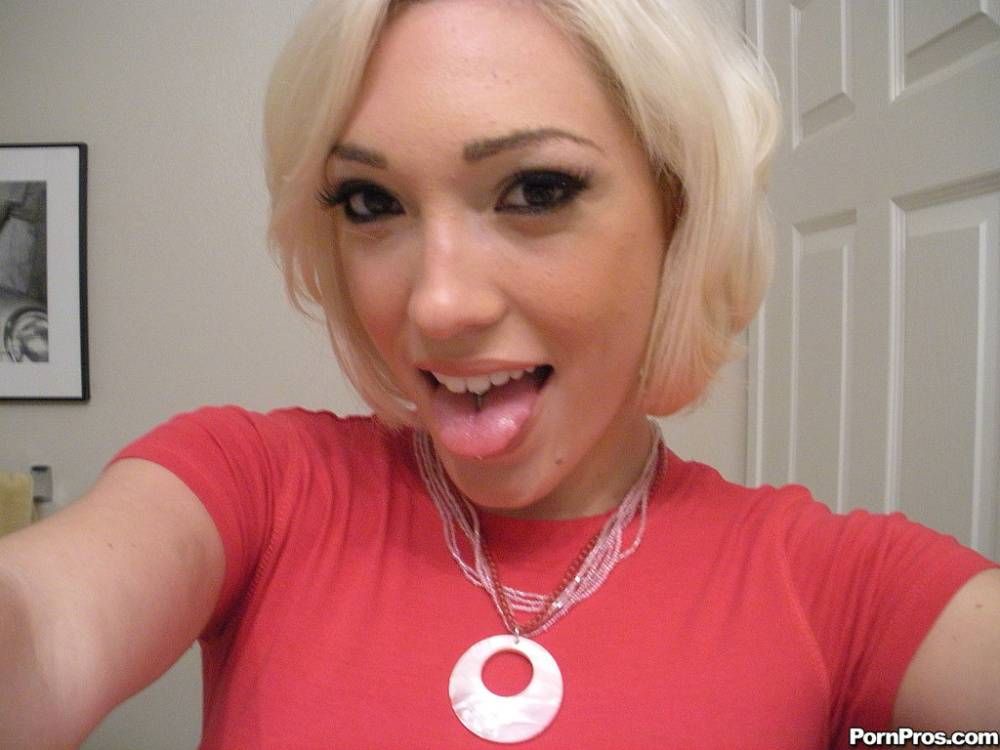Platinum blonde ex-gf Lily Labeau snaps off nude selfies in bathroom mirror - #9