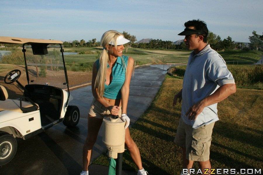 Tanya James with big tits plays golf and has wild sex outdoor - #8