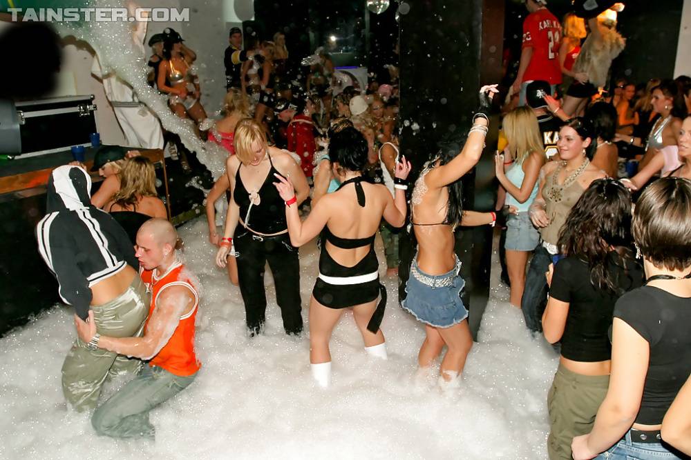 Fuckable chicks spending some good time at the wild foam party - #16