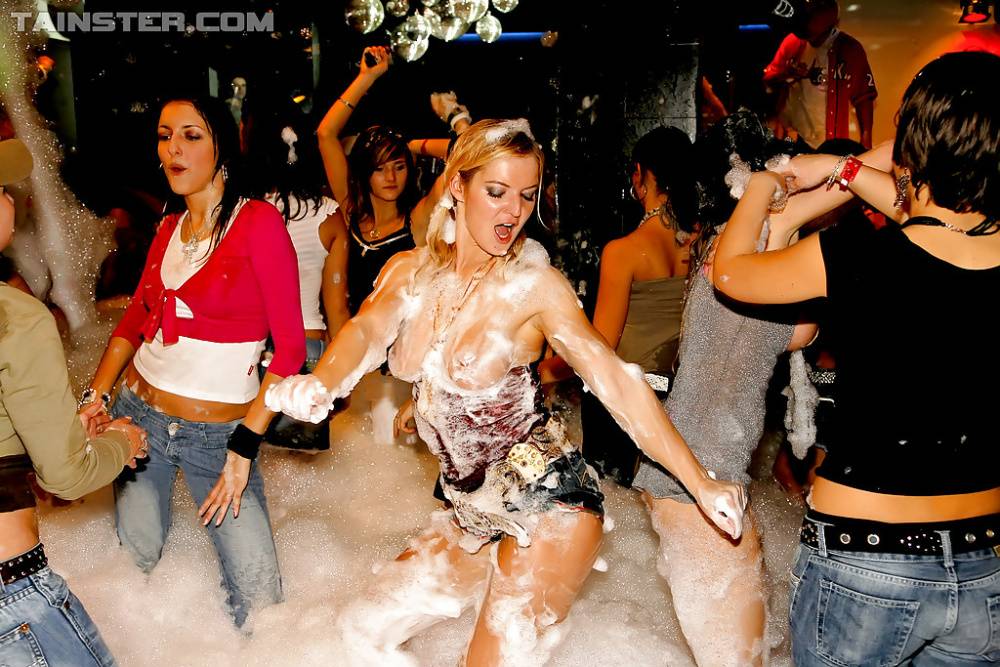 Adorable babes and horny guys are into hardcore foam sex party - #7