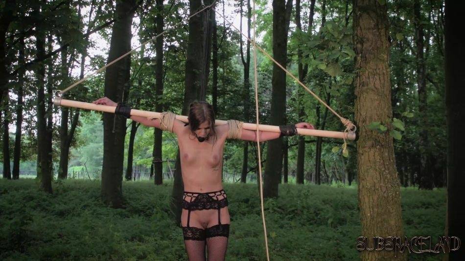 Sarah Kay comes back in the forest for some more BDSM punishment in all new - #4