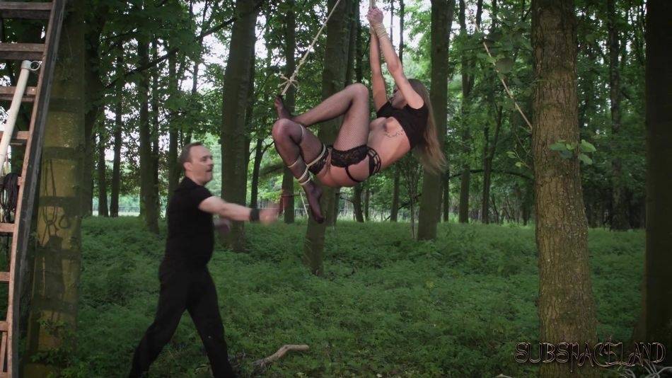Sarah Kay comes back in the forest for some more BDSM punishment in all new - #9
