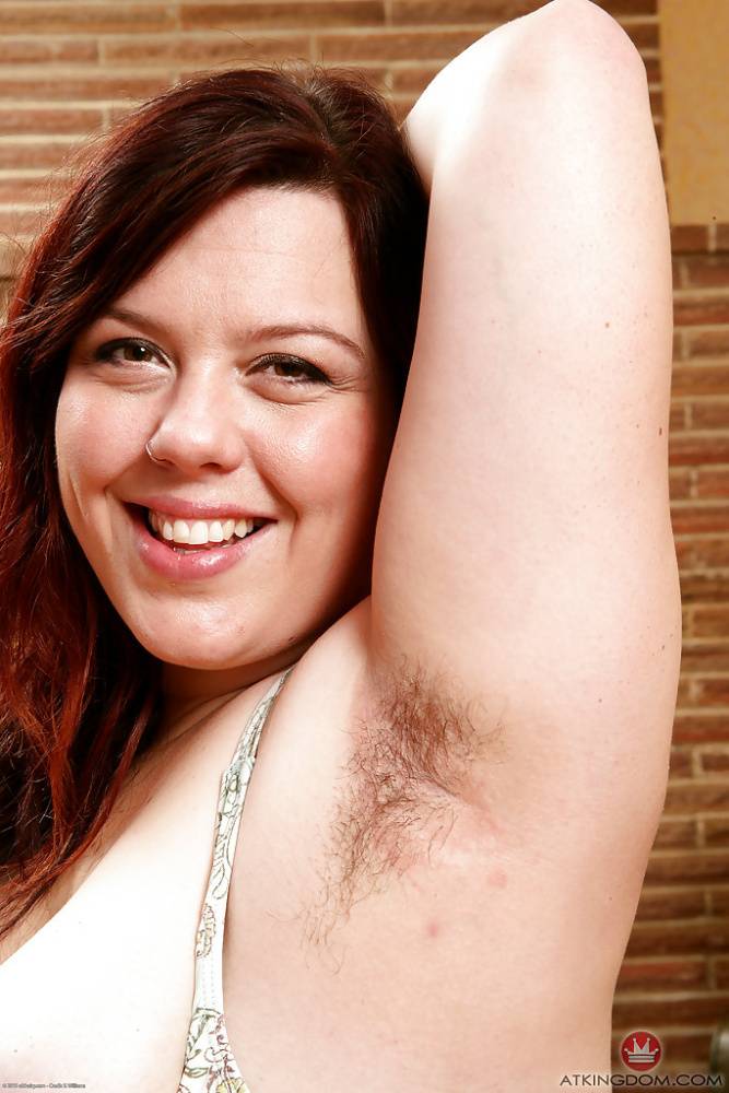 Mature hirsute woman flaunting furry underarms and large natural boobs - #15