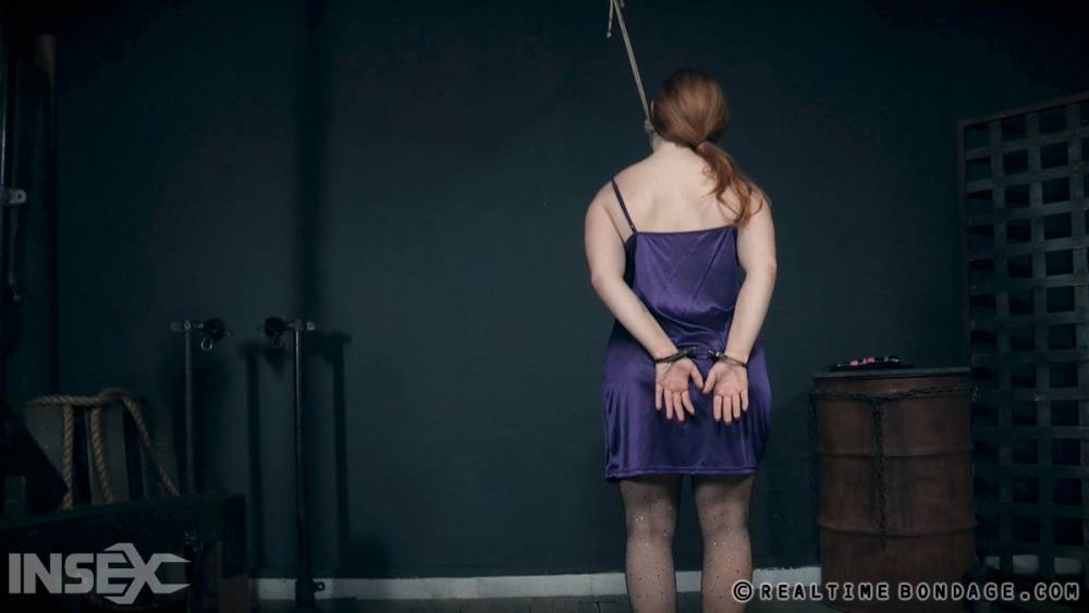 Redhead plumper Summer Hart has her ass turned red while restrained in dungeon - #8