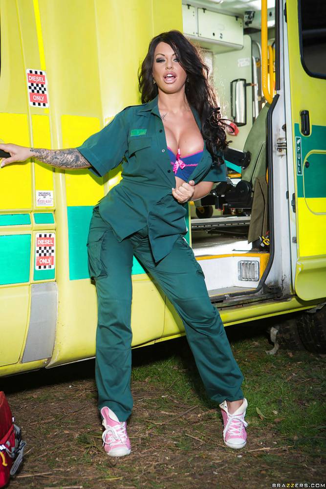 Big tit brunette milf Kerry undressing that nurse uniform - #5
