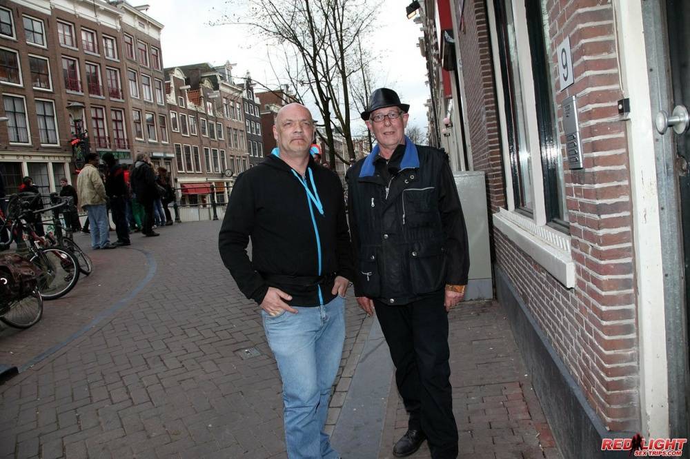 2 old guys enlist the services of a prostitute while visiting Amsterdam - #10