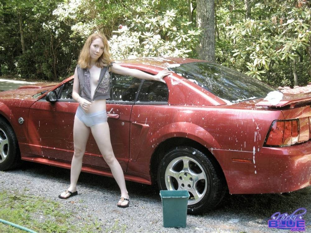 I am washing my Old Car It is a 04 Red Mustang I traded it Car Wash - #8
