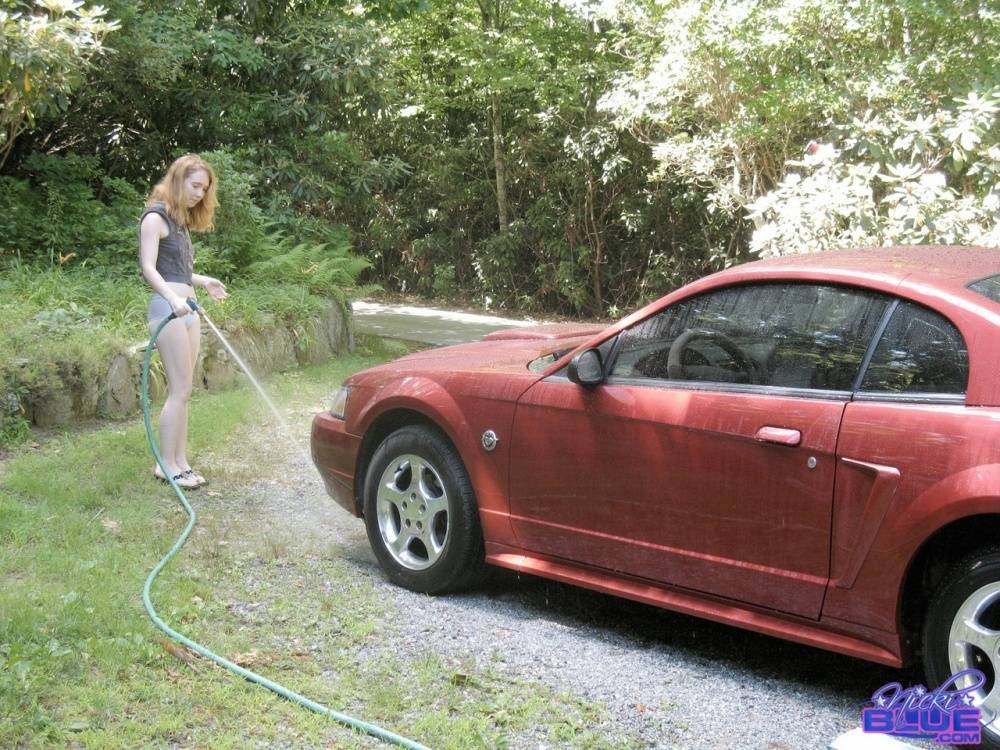 I am washing my Old Car It is a 04 Red Mustang I traded it Car Wash - #9