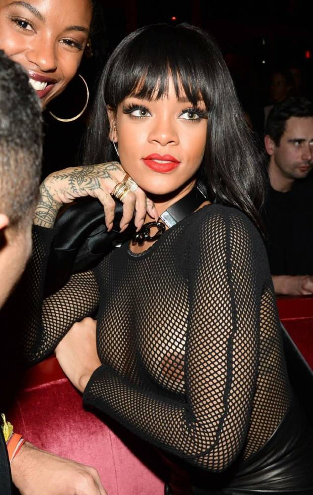 Rihanna Nude Sheer See Through Dress Nip Slip Photos Leaked - #12