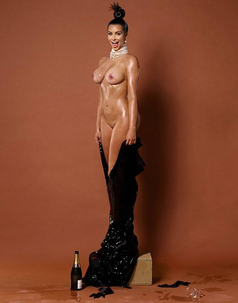 Kim Kardashian Nude Dress Strip Photoshoot Leaked - #5