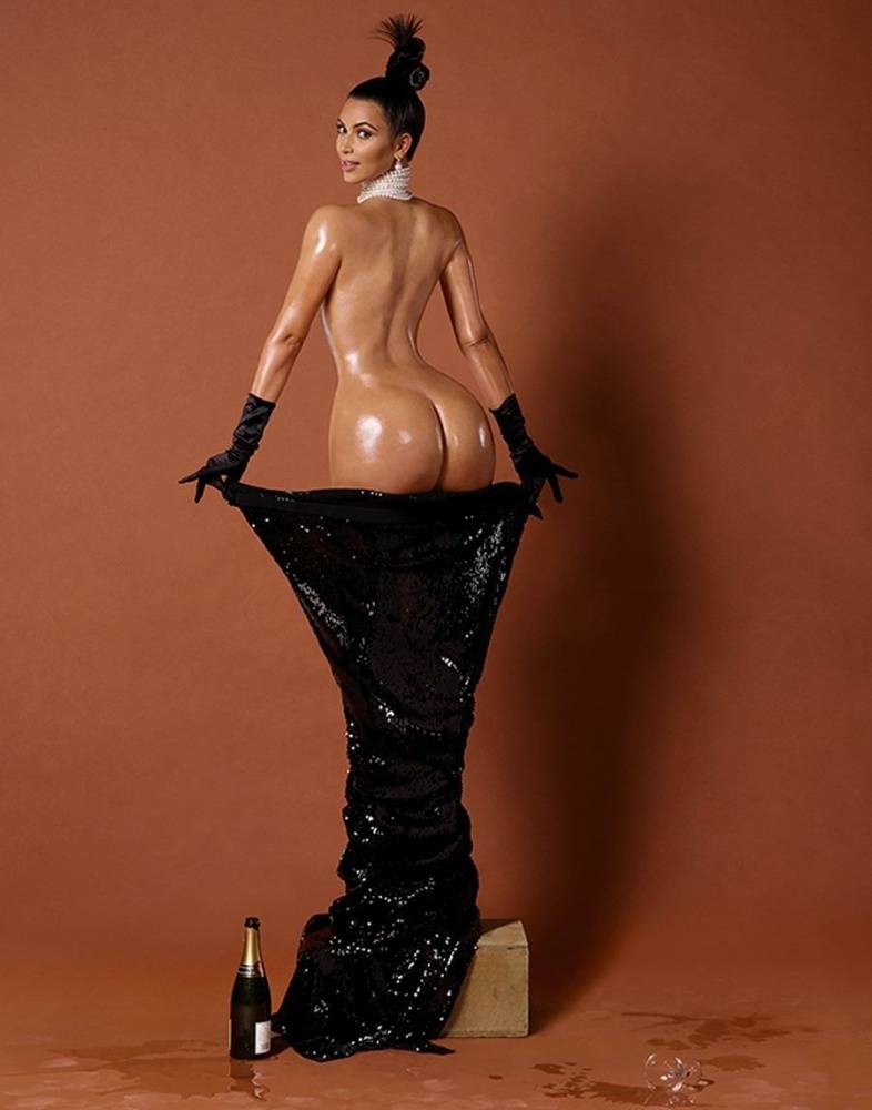 Kim Kardashian Nude Dress Strip Photoshoot Leaked - #6