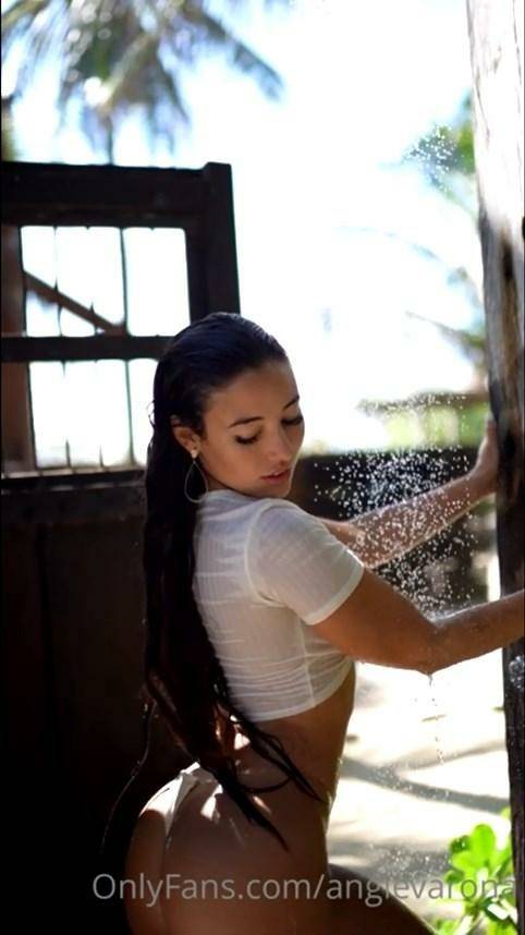 Angie Varona Wet T-Shirt Shower Onlyfans Video Leaked - #5