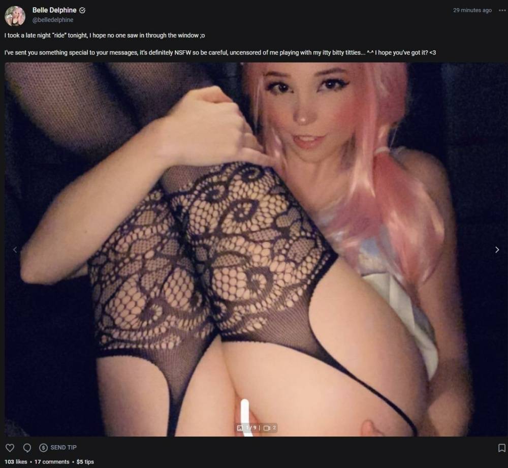 Belle Delphine Nude Late Night Ride Onlyfans Set Leaked | Photo: 41205