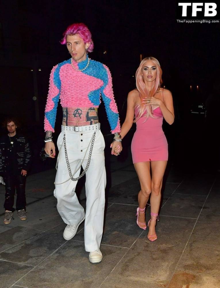 Megan Fox & Machine Gun Kelly Match in Barbie Pink as They Step Out For Dinner in NYC - #7