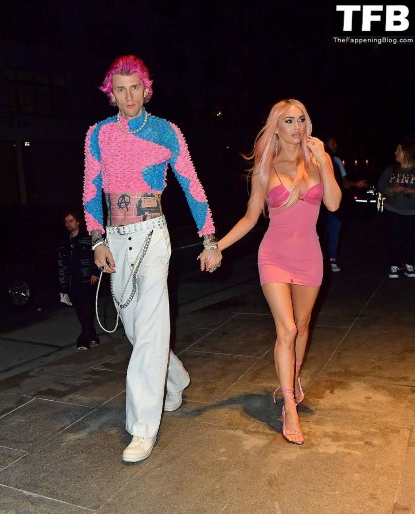 Megan Fox & Machine Gun Kelly Match in Barbie Pink as They Step Out For Dinner in NYC - #3