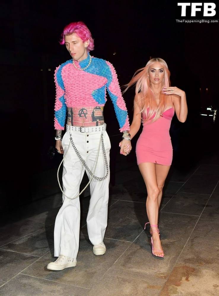 Megan Fox & Machine Gun Kelly Match in Barbie Pink as They Step Out For Dinner in NYC - #5