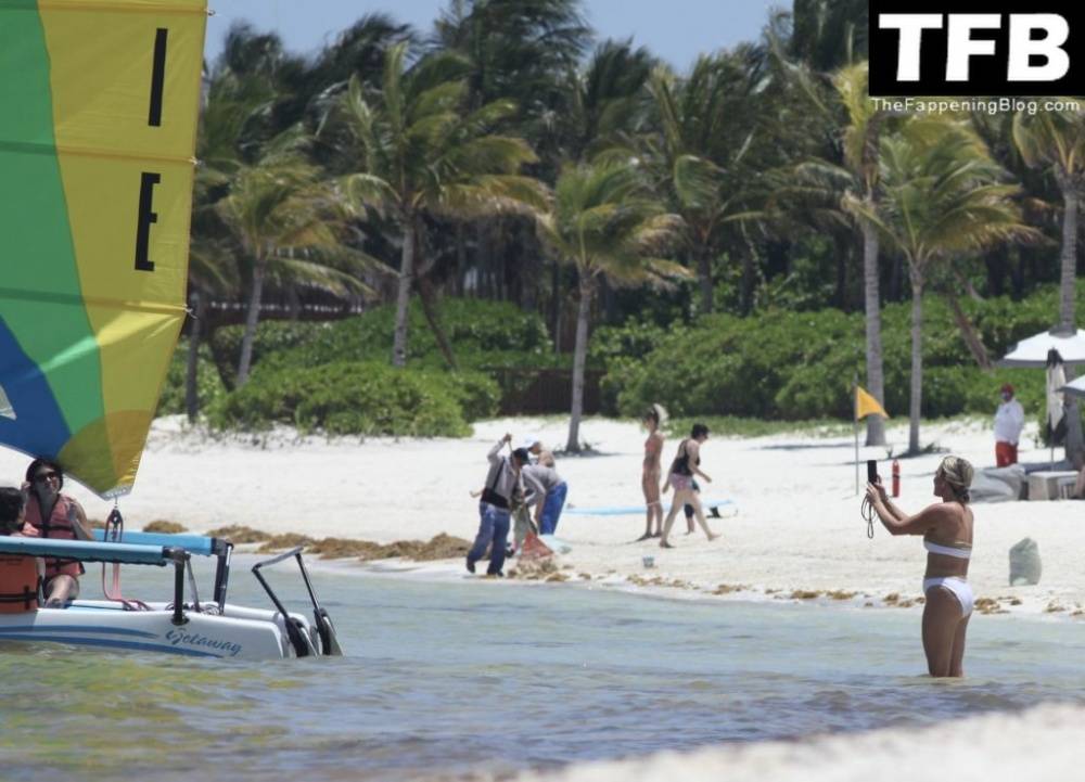 Teddi Mellencamp Looks Sexy in a White Bikini as She Hits the Beach in Mexico - #10