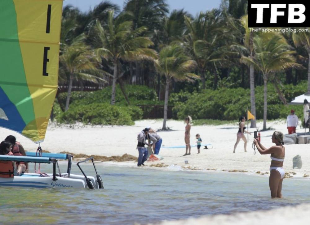 Teddi Mellencamp Looks Sexy in a White Bikini as She Hits the Beach in Mexico - #16
