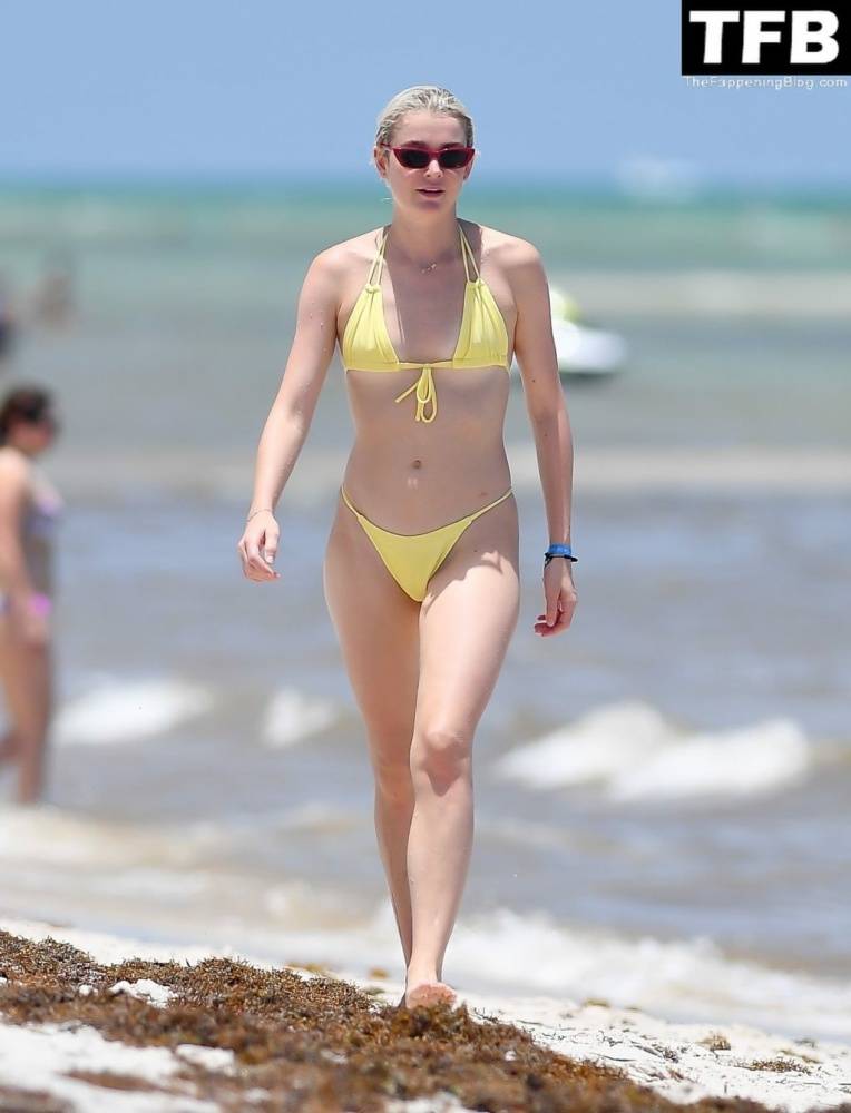 Allie Teilz Shows Off Her Sexy Figure in a Yellow Bikini - #2