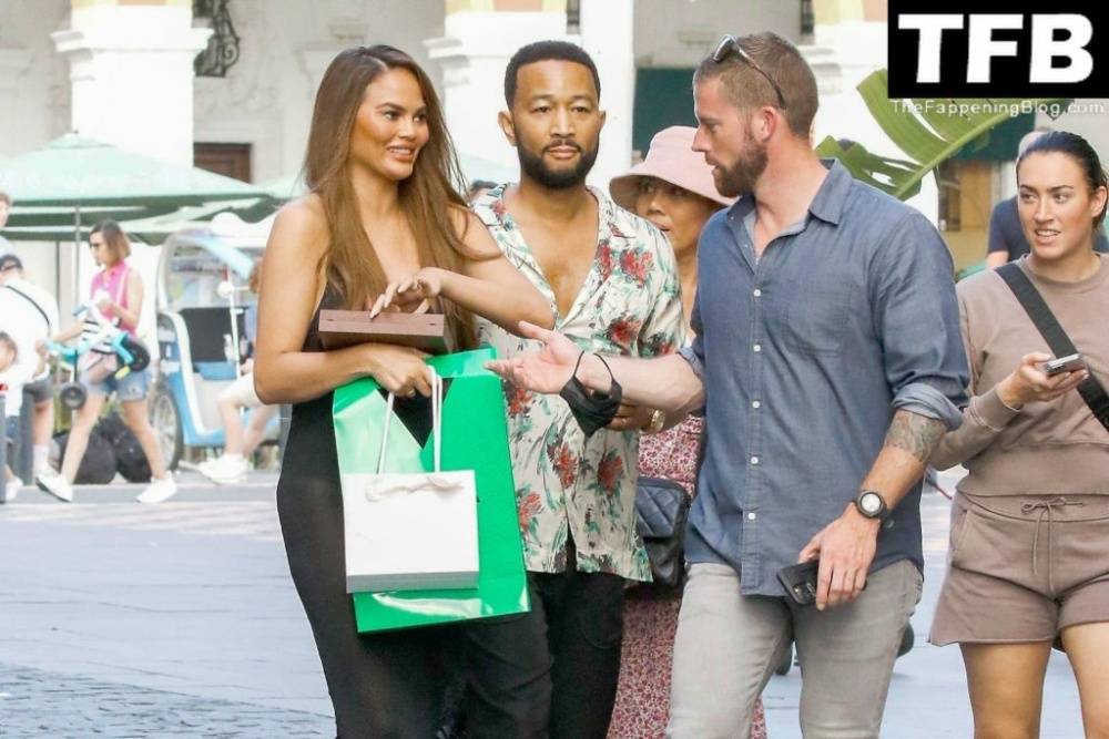 Chrissy Teigen Goes Braless Under a Very Sexy Sheer Black Dress in France | Photo: 59212