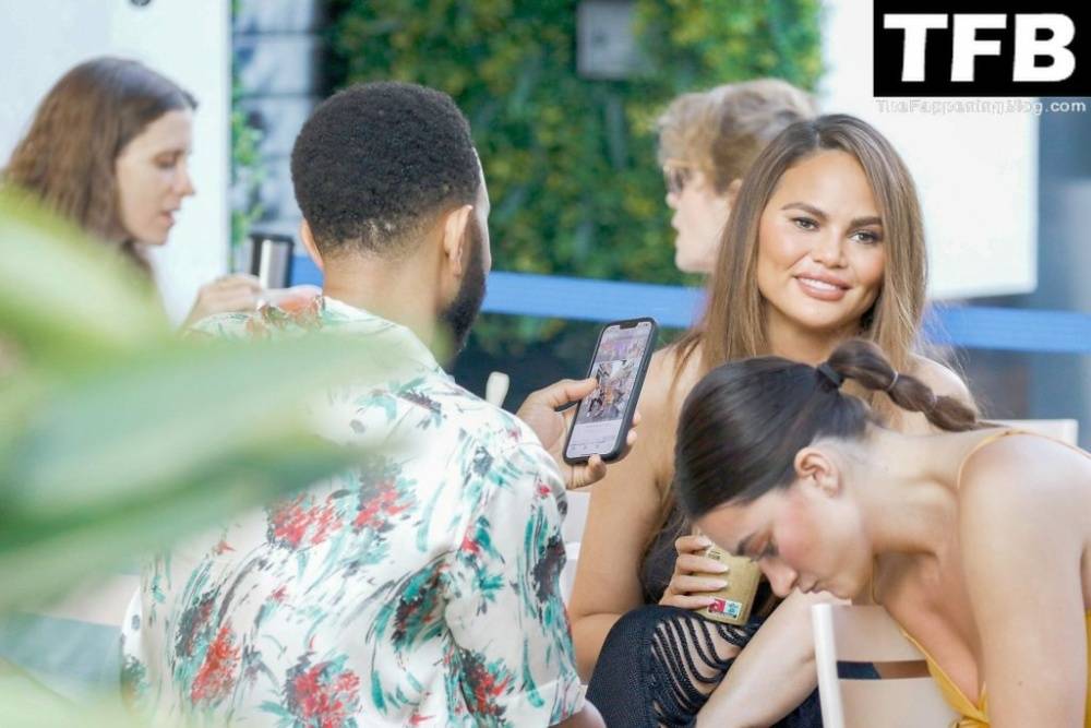 Chrissy Teigen Goes Braless Under a Very Sexy Sheer Black Dress in France | Photo: 59134
