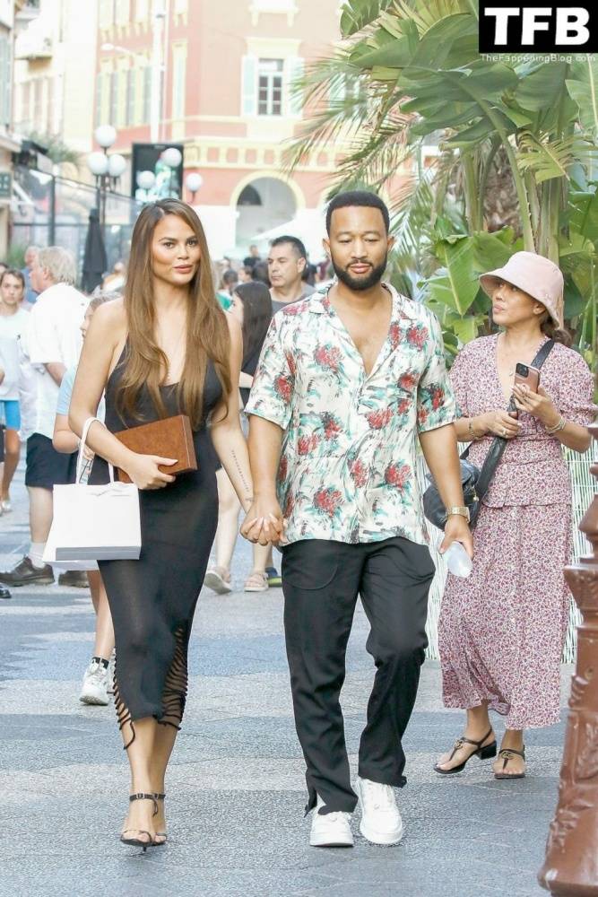 Chrissy Teigen Goes Braless Under a Very Sexy Sheer Black Dress in France | Photo: 59226