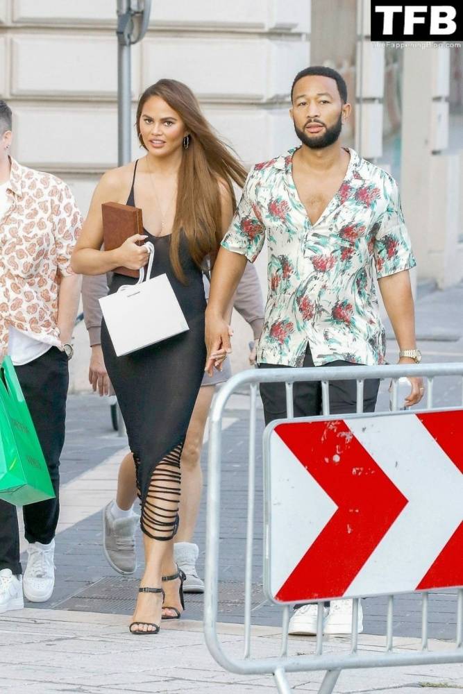 Chrissy Teigen Goes Braless Under a Very Sexy Sheer Black Dress in France | Photo: 59235