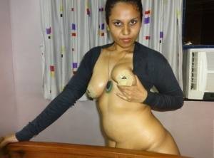Fat Indian chick flaunts her big boobs during a live webcam show - #main