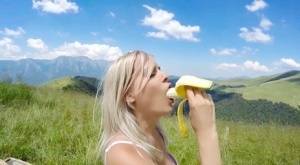Blonde MILF Jasmine Rouge and her man friend fuck while hiking in high country - #main