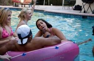 Fantastic outdoor party at the pool with a bunch of how wet chicks - #main