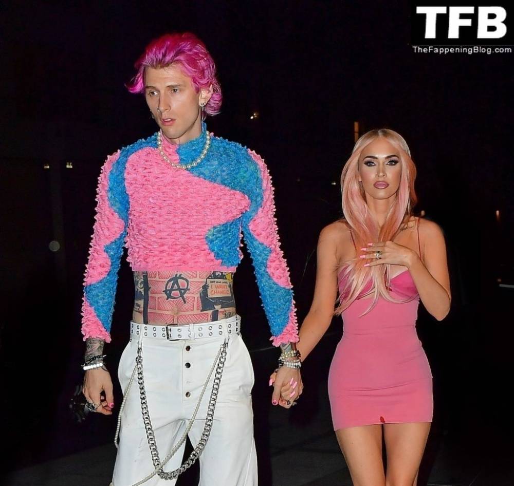 Megan Fox & Machine Gun Kelly Match in Barbie Pink as They Step Out For Dinner in NYC - #main