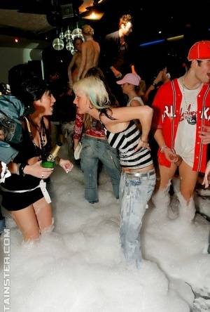 Adorable babes and horny guys are into hardcore foam sex party on www.galphoto.com