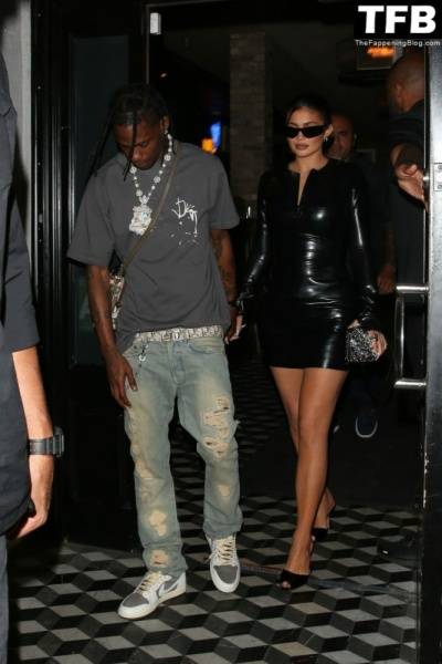 Kylie Jenner & Travis Scott Dine Out with James Harden at Celeb Hotspot Crag 19s in WeHo